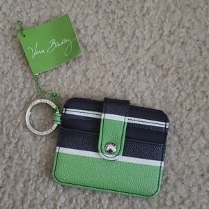 Vera Bradley card case keychain NWT